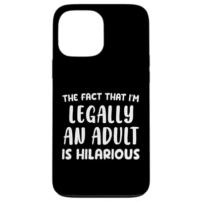 【新品】 18歳の誕生日合法的に大人になったら笑えるお笑いパーティ スマホケース iPhone 13 Pro Max 用