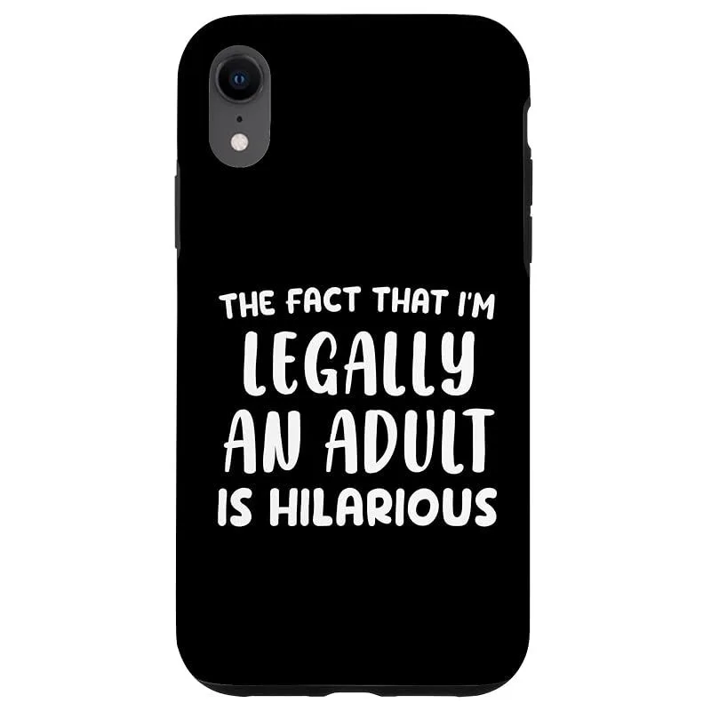 【新品】 18歳の誕生日合法的に大人になったら笑えるお笑いパーティ スマホケース iPhone XR 用 0