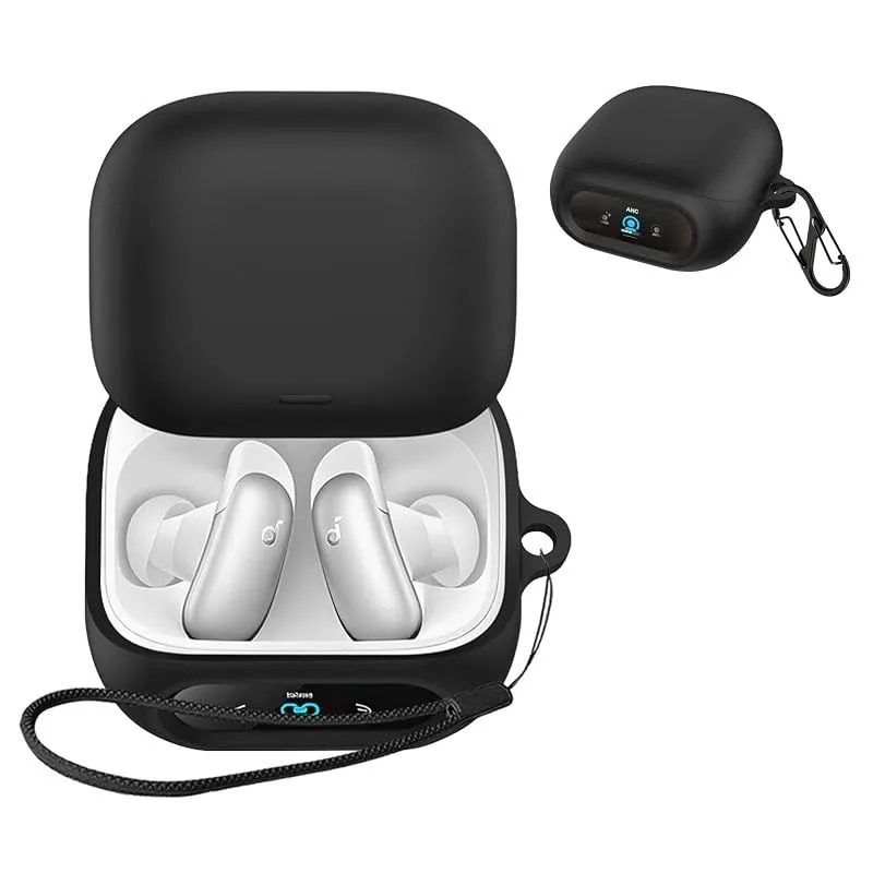 【JIAYJP】 ケースfor 対応 Anker Liberty 5Pro 用 ケース 軽量 薄型 滑り止め 収納カバー 全面保護 充電便利 Anker Liberty 5Pro 保護カバー (ブラック) 0