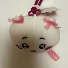 【傷あり商品】ちいかわ リー ริบบิ้น フェイスマスコット ぬいぐるみ キーホルダー ちいかわ