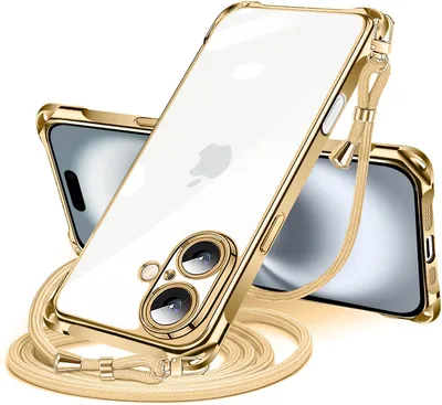 NISIILNG iPhone 17 用 ケース クリア ショルダー あいふぉん17 ケース 紐付き 縦/横 2WAY 耐衝撃