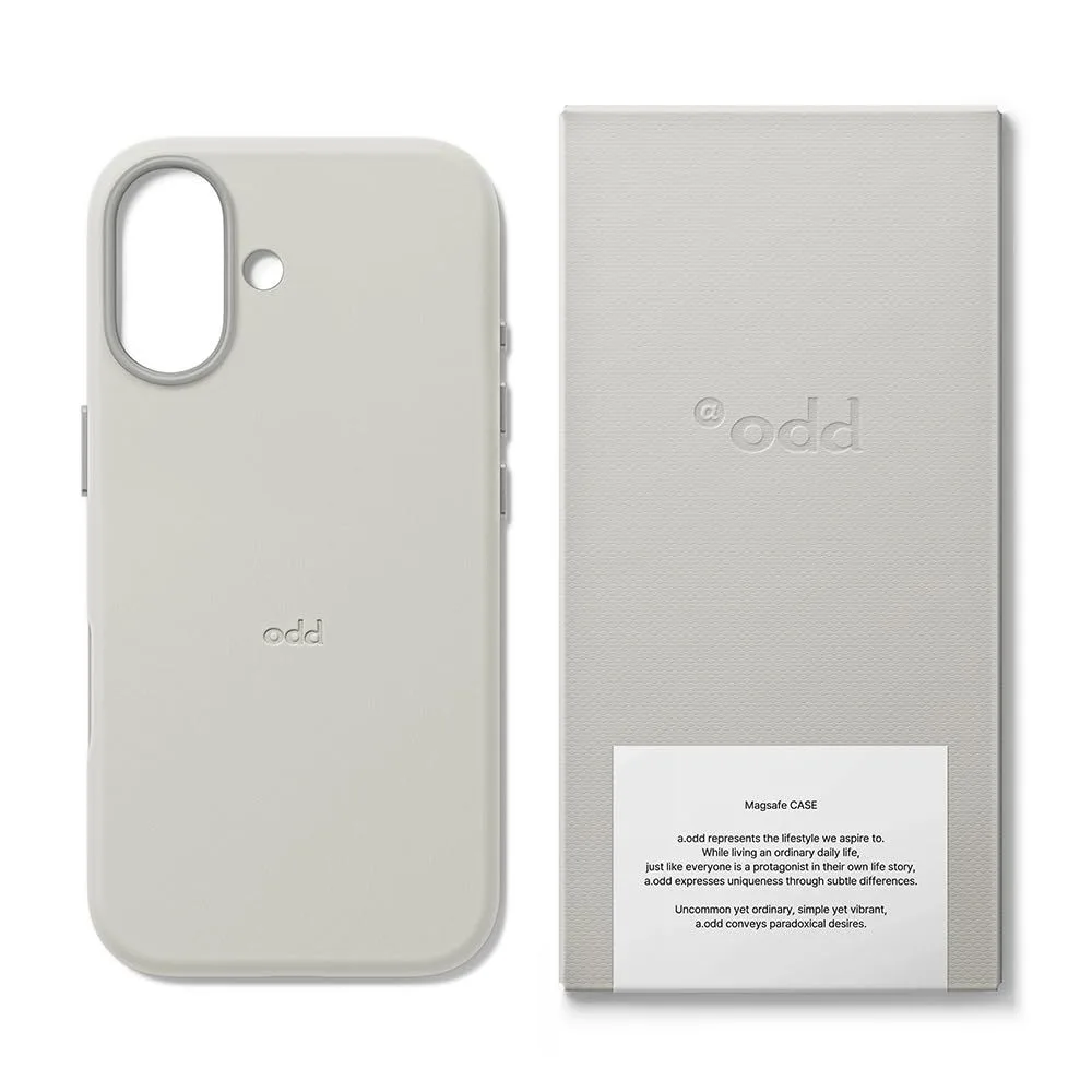 a.odd ヴィーガンレザーケース iPhone 17 対応 Magnetic対応 マイクロファイバースエードライニング 高性能マグネット スリムカメラ保護 スムースタッチ仕上げ