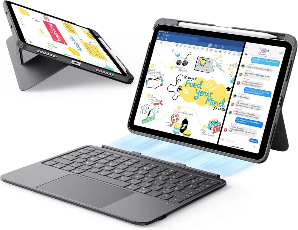 【特価セール】ESR iPad 第11世代/第10世代 Flex キーボードケース 10.9インチ ダークグレー 日本語版