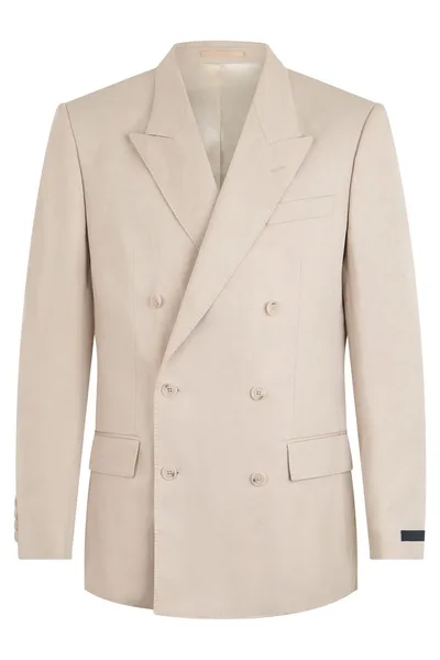 【新品・最安値】BOSS ボス Double-breasted slim fit blazer 正規品 衣類