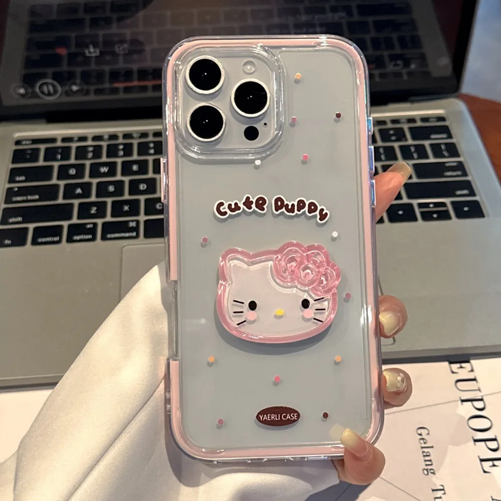 水玉 キティ スマホケース
