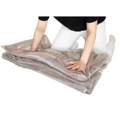 ☆新品☆布団圧縮袋 衣類圧縮袋 掃除機不要 乗るだけ 大きめ 繰り返し使用可能 日本製 クローゼット収納 押し入れ収納 90 × 110cm 2枚入り 825c4398