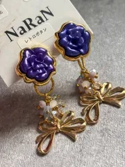 550≫2way retro button earrings