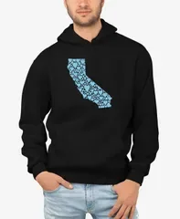 エルエーポップアート メンズ アウター パーカー・スウェット スウェット シャツ LA Pop Art Mens California Hearts Word Art Hooded Sweatshir