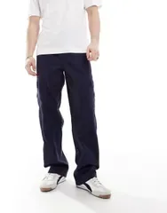 エイソス メンズ ボトムス カジュアルパンツ ワイドレッグ カーゴパンツ パンツ ASOS DESIGN wide leg cargo pants NAVY ネイビー