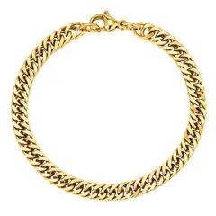 ゴールド 19cm / 21cm / 23cm ブレスレット メンズ ステンレス