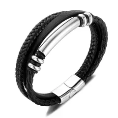 ブラック ブレスレット メンズ ステンレス タイプ3