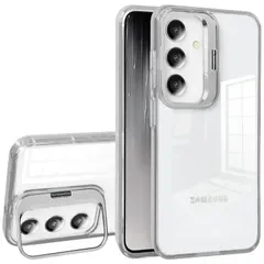 【新品】 【YUYIB】 スマホケース 対応 Galaxy s26 ケース クリア 透明 カメラ隠れスタンド 米軍MIL規格の保護 ストラップ穴 耐黄変 耐衝撃 傷防止背面 軽量 薄型 ブランド ギャラクシーs26 携帯かばー (グレー, s26)