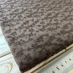縦100cm×横90cm 刺繍生地 チャ NO,811