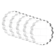 【新品】 PATIKIL アクリルスタンプブロック5個セット スク ラップブッキングDIYクラフトカード作り用グリッドライン付き丸型装飾マウントブロック 1.57インチ