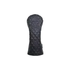 【新品】 ゴルフ ヘッドカバー ドライバー カバー ウッド用 FW カバー ユーティリティ用 UT用カバー 骸骨ダイヤ 変換ダグ付き (ダイヤ黒, ドライバー 単品)