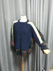 バイカラー CHECK オーバTシャツ