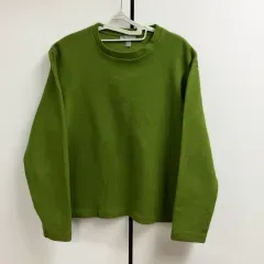 COS コス 長袖 クロップド ユニセックス グリーン ニット S