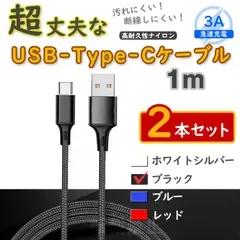 2本黒 1m タイプCケーブル android TypeC 充電器 iPhone15 <nG>