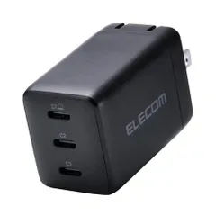 ☆新品☆エレコム 充電器 合計65W 3ポート Type-C USB PD対応 スイング式プラグ採用 ブラック EC-AC11267BK 2c4c6949