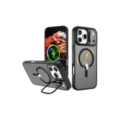 【純正MagSafe対応・スタンド機能 】iPhone 17pro 用 ケース Magsafe対応 ワイヤレス充電 隠しスタンド (ブラック)