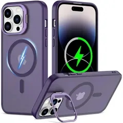 【純正MagSafe対応・スタンド機能 】iPhone12 用 iPhone12Pro ケース Magsafe対応 ワイヤレス充電 隠しスタンド