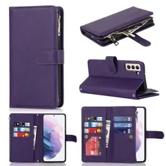 for 用の Samsung Galaxy S21 Plus 5G ケース 手帳型 財布型 SunYoo パープル