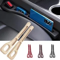 【新品】 kiolykim 隙間収納 車用 シート隙間クッション 2個入 汎用 軽量 隙間埋め 落下防止 小物入れ 内装パーツ 車 クッション シートクッション 取り付け簡単 運転席 助手席 滑り止 車用シートアクセサリー(オフホワイト)