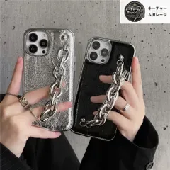 クラック模様 保護ケース メタルチェーン付属 純色全包み 耐衝撃 ソフトケース iPhone17/17pro/17pro max/16/15/14/13 多機種対応