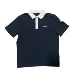 【極美品】【現行品】MONCLER モンクレール コットンピケ 半袖ポロシャツ Moncler Piquet Polo Shirt ブラック ホワイト 黒 白 Mサイズ L10918A00003 89A16 綿100% コットン100% メンズ 男性 トップス