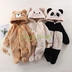 ロンパース 子供服 パジャマ ルームウエア うさぎ クマ パンダ フード付き あったか カバーオール 長袖 女の子 ボア もこもこ 寝袋 秋冬 普段着 ふわふわ 可愛い 暖かい クリスマス