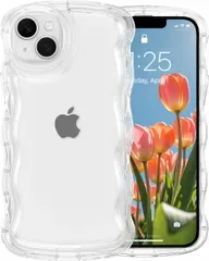 【特価商品】13 Mini ケース クリア TPUカバー ウェーブ おしゃれ iPhone 韓国 可愛い iphone13 mini 用ケース アクスタ収納 透明 対応 薄型 軽量 耐衝撃 スマホケース ワイヤレス充電対応 ストラップホール付き アイフォン Q