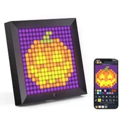 Divoom Pixoo LEDピクセルディスプレイ デジタル時計 目覚まし時計 LED時計 ゲーミング時計 卓上時計【アプリ対応/16*16LEDディスプレイ/Bluetooth接続/自由カスタマイズ可】ピクセルアート おしゃれ 誕生日プレ 167f7d9b