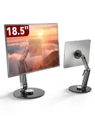 K◆モバイルモニター スタンド VESA 75 タブレット アーム 卓上 - 磁気吸着 360度回転 高さ調整 4.7~18.5インチ対応 耐荷重2kg 安定性 15.6 17.3 18.5型 ディスプレイ モニタスタンド 液晶 多機種対応 27013fad