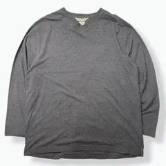 90s ST JOHN'S BAY V-Neck L/S T-Shirts 【XL】 90年代 セントジョンズベイ 無地 Vネック ロンT ロングTシャツ カットソー グレー 古着 ヴィンテージ