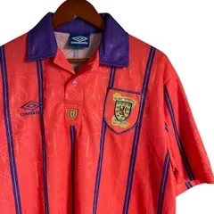 93-95 スコットランド代表 Game Shirt 赤紫 L相当 Scotland UMBRO アンブロ サッカーシャツ ゲームシャツ