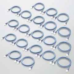 【新品・送料込】 エレコム LANケーブル CAT5e準拠 EU RoHS指令準拠 爪折れ防止 簡易パッケージ仕様 2m ブルー 20個セット LD-CTT/BU2/RS2