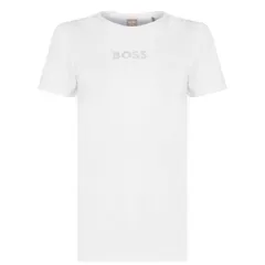 ボス レディース トップス Tシャツ ロゴ Boss Diamante Logo TShirt White 100 ホワイト
