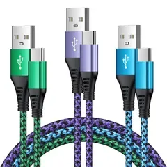 【新品】 Viviber USB Type C ケーブル 3本セット/1.8M 高耐久ナイロン 高速データ転送