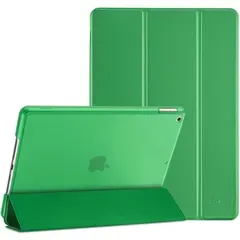 【新品】 ProCase iPad 第9/8/7世代用ケース 10.2 2021 2020 2019 半透明バックカバー 軽量 スタンド - グリーン