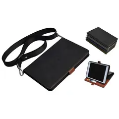 【新品】 「kaupili」iPad mini7 8.3インチ (A17 Pro 2024 モデル、第7世代)対応手帳ケース カバー カード収納 スタンド機能付き カメラ穴あり(男女共用) ショルダーストラップ付