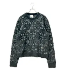カサブランカ 長袖 フラッフィー モノグラム クルーネック セーター メンズ SIZE L Casablanca