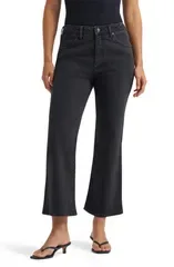 ラングラー レディース ボトムス デニムパンツ ハイウエスト ジーンズ Wrangler High Waist Kick Flare Jeans Outlaw Black ブラック