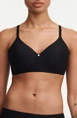 シャンテル レディース トップス Tシャツ Chantelle Lingerie C Jolie Wireless TShirt Bra Black ブラック