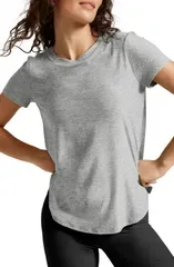 ビヨンドヨガ レディース トップス Tシャツ ダウン Beyond Yoga On the Down Low TShirt Silver Mist シルバー