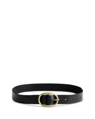メイドウェル レディース アクセサリー ベルト レザー Madewell Womens Oval Buckle Distressed Leather Beltrue Black ブラック