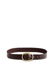 メイドウェル レディース アクセサリー ベルト レザー Madewell Womens Oval Buckle Distressed Leather Belt Coffee Bean コーヒー