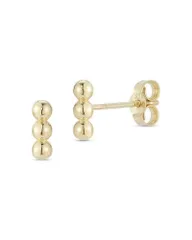 ムーン メドウ レディース アクセサリー ピアス・イヤリング Moon Meadow 14K Yellow Gold Triple Bead Stud Earrings Gold ゴールド