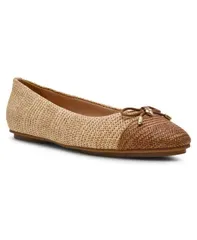 アンクライン レディース シューズ パンプス キャップ Anne Klein Womens Luci Cap Toe Ballet Flats Raffia