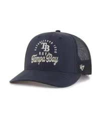 47 ブランド メンズ アクセサリー 帽子 47 Brand Mens Navy Tampa Bay Rays Pitstop Trucker Adjustable Hat Navy ネイビー