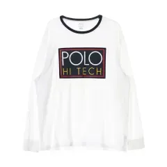POLO RALPH LAUREN ハイテック ロゴプリント コットン長袖Tシャツ
